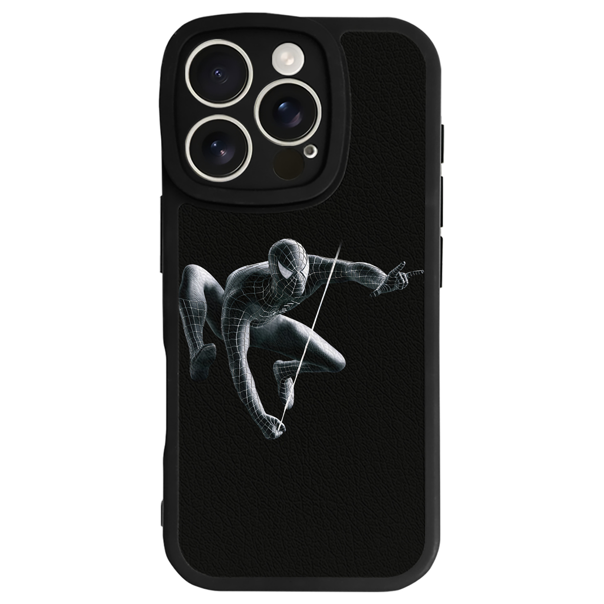 （画像用） Spider Man スパイダーマン 【iPhone 16シリーズ対応】シリコンスマホケース（レザー調） 材質：シリコン